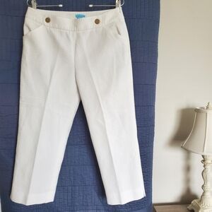 J. McLaughlin white capris women's pants Dillard's Size 10